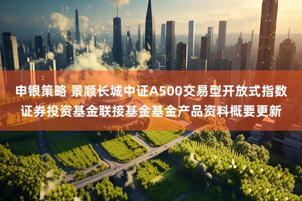 申银策略 景顺长城中证A500交易型开放式指数证券投资基金联接基金基金产品资料概要更新